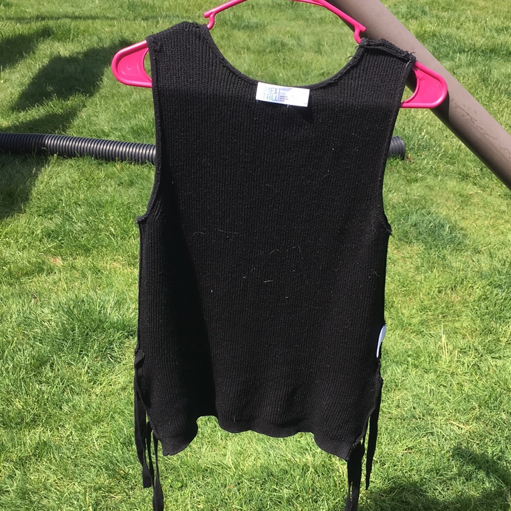 sweater tank top black
